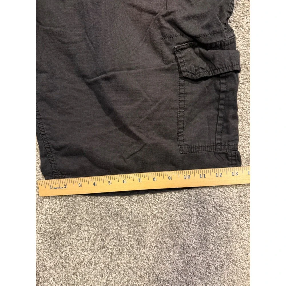 Zoo York Cargo Shorts Mens 48 Black Ripstop Cotton Multi Pocket Skate Casual